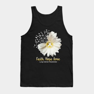 Faith Hope Love Tshirt Lung Cancer Awarenesss Tank Top